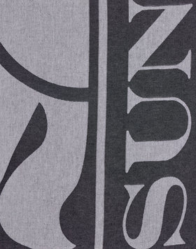 FOUTA JACQUARD BEACH TOWEL WITH LOGO