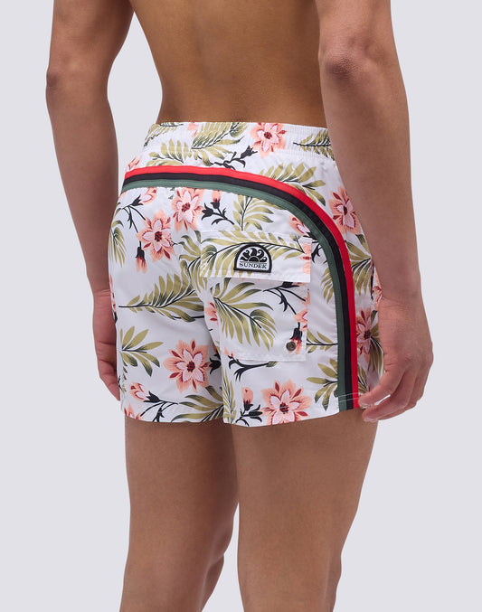 BAÑADOR CORTO DE CINTURA ELÁSTICA CON ESTAMPADO WALL FLOWER