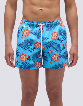 MAILLOT DE BAIN COURT À TAILLE ÉLASTIQUE ET IMPRIMÉ MURALÉE