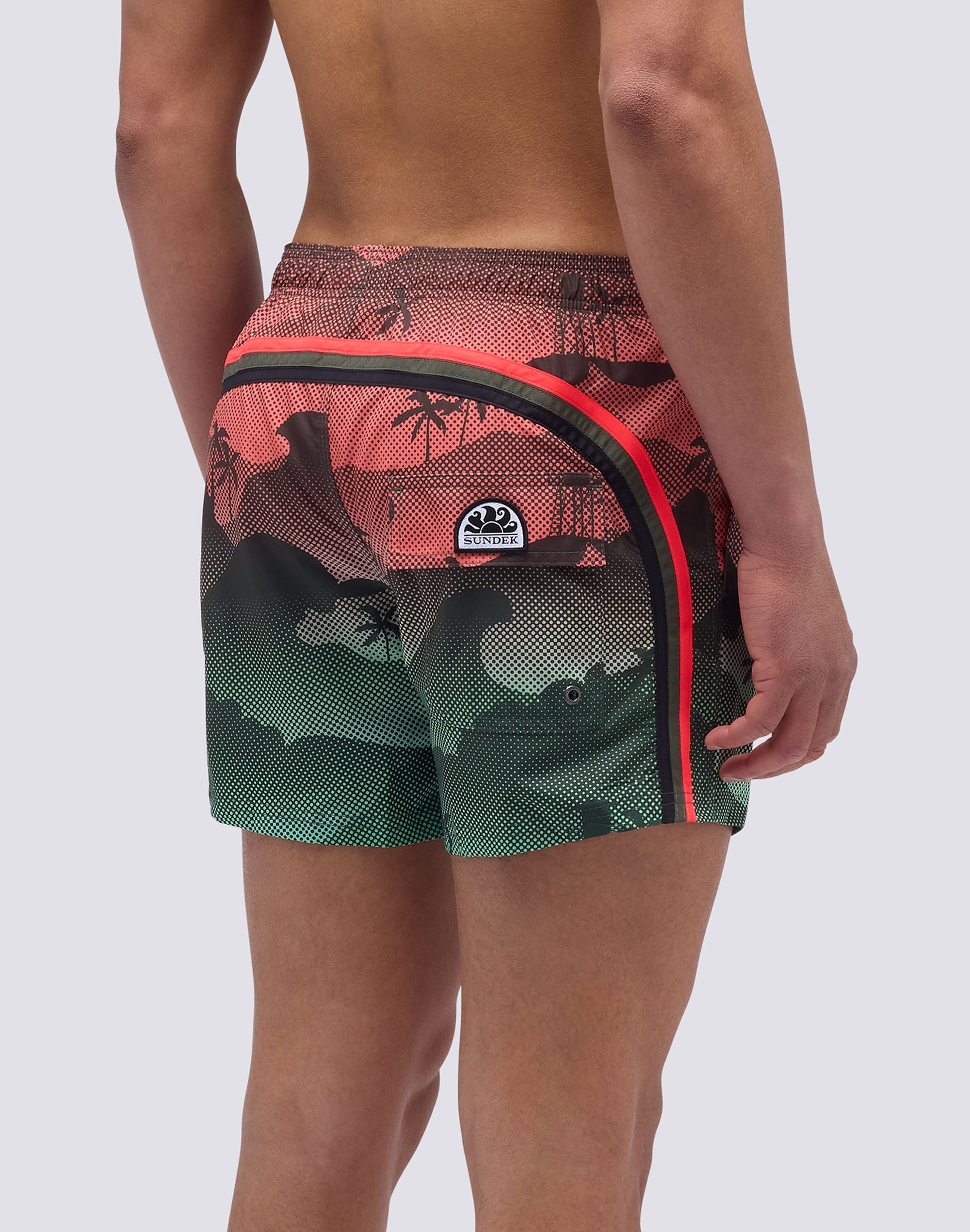 Boardshort Da Surf SUNDEK - Pantaloncini Uomo In Nylon Taffetà, Elastico Con Coulisse, Asciugatura Rapida
