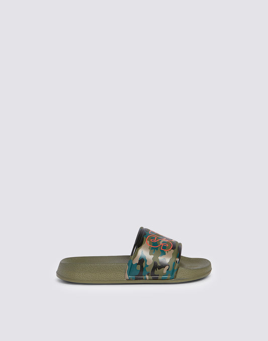 CAMOU BAND SLIPPER WITH LOGO