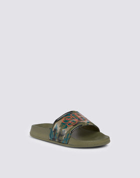 CHAUSSONS À BANDE CAMOU AVEC LOGO