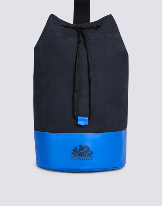 SAC À BANDOULE EN COTON AVEC DES COULEURS CONTRASTÉES