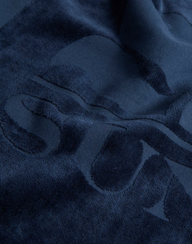 JACQUARD TERRY TOWEL WITH LOGO AND FRAME