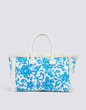 REGULAR TOTE BAG EFFETTO STONE WASHED CON STAMPA SK23