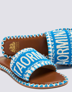 CIABATTA A FASCIA CON PERLINE TAORMINA