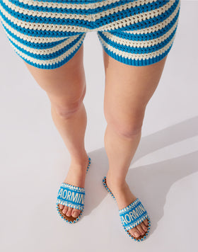 CIABATTA A FASCIA CON PERLINE TAORMINA