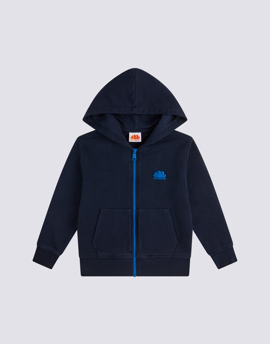 SUDADERA CON BOLSILLO Y CREMALLERA CENTRAL COMPLETA