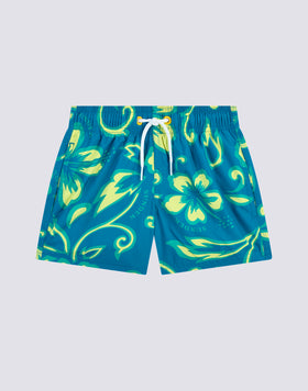 REPREVE® ELASTICATED WAIST SHORT SWIMSHORTS WITH SK23 PRINT