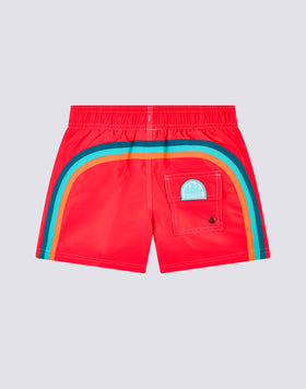 MAILLOT DE BAIN GARÇON ICONIQUE EN TAFFETAS TAILLE COURTE ÉLASTIQUE