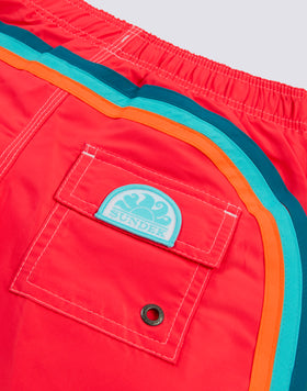 MAILLOT DE BAIN GARÇON ICONIQUE EN TAFFETAS TAILLE COURTE ÉLASTIQUE