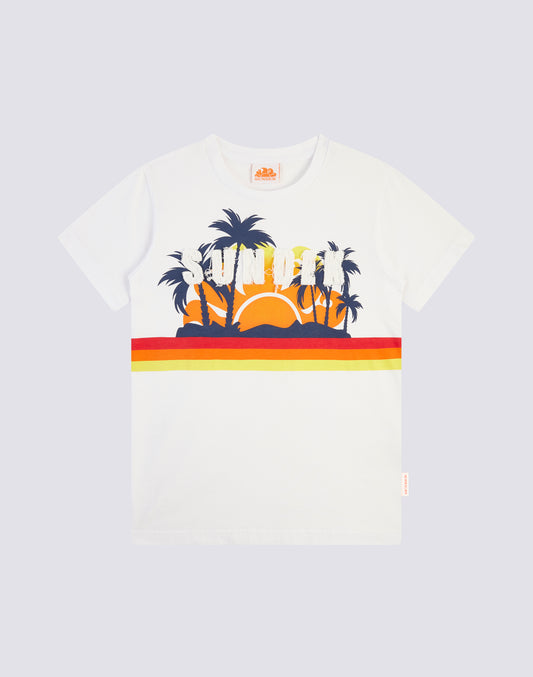 SHORT SLEEVE T-SHIRT WITH SUNDEK SUNSET PRINT