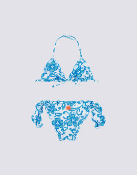 BIKINI BAMBINA CON STAMPA HIBISCUS SK23