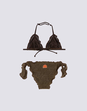 MINI MAGNOLIA BIKINI WITH TRIANGLE TOP AND PANTIES WITH BOWS