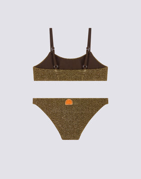 BIKINI CON TOP BANDEAU Y BRAGUITA FIJA