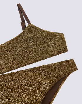 BIKINI CON TOP BANDEAU Y BRAGUITA FIJA