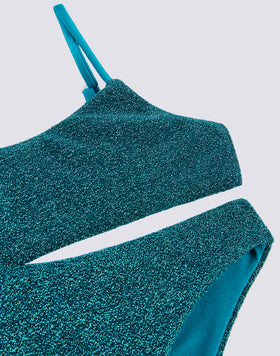 BIKINI CON TOP BANDEAU Y BRAGUITA FIJA