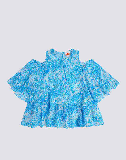 VESTIDO CORTO CON ESTAMPADO FLEUR DE JOIE