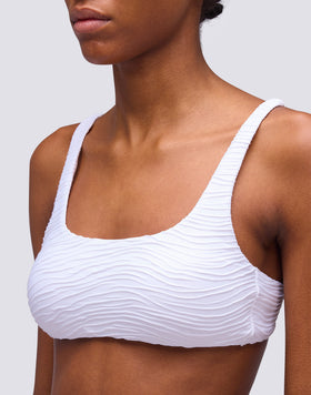 MARLENE TOP CROP IN ZEBRA JACQUARD