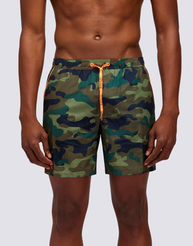 COSTUME DA BAGNO MEDIO VITA ELASTICATA CON STAMPA CAMOU