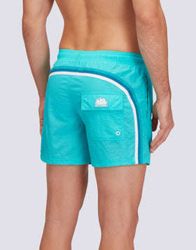 TRAJE DE BAÑO CORTO CINTURA ELÁSTICA ARRUGADA