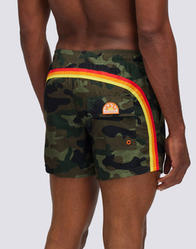 COSTUME DA BAGNO CORTO VITA ELASTICATA CON STAMPA CAMOU