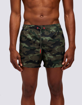 COSTUME DA BAGNO CORTO VITA ELASTICATA CON STAMPA CAMOU