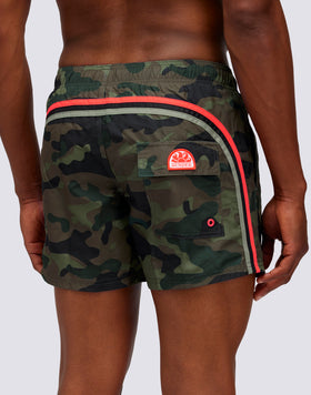 COSTUME DA BAGNO CORTO VITA ELASTICATA CON STAMPA CAMOU