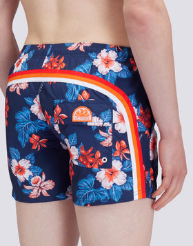 REPREVE® ELASTICATED WAIST SHORT SWIMSHORTS WITH HEAVEN DREAM PRINT