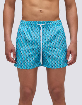 COSTUME DA BAGNO CORTO VITA ELASTICATA REPREVE® CON STAMPA GREETINGS FROM MEXICO