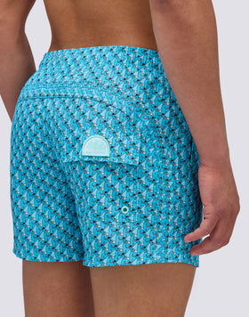 COSTUME DA BAGNO CORTO VITA ELASTICATA REPREVE® CON STAMPA GREETINGS FROM MEXICO