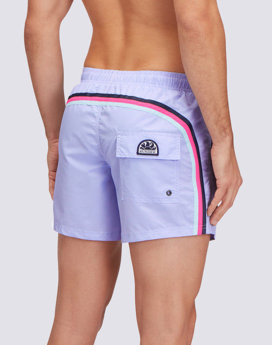 SHORT DE BAIN À TAILLE ÉLASTIQUE TAFFETA ICONIQUE