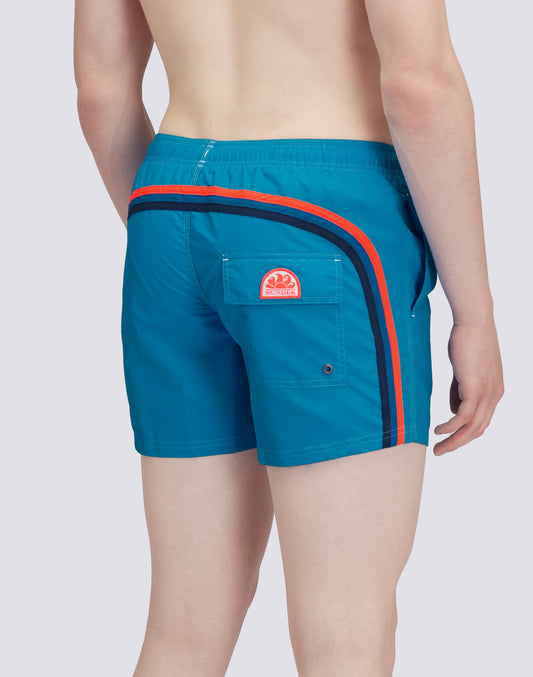SHORT DE BAIN À TAILLE ÉLASTIQUE TAFFETA ICONIQUE