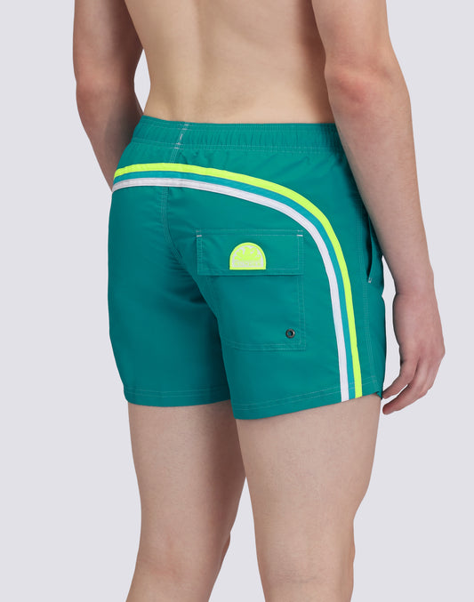SHORT DE BAIN À TAILLE ÉLASTIQUE TAFFETA ICONIQUE