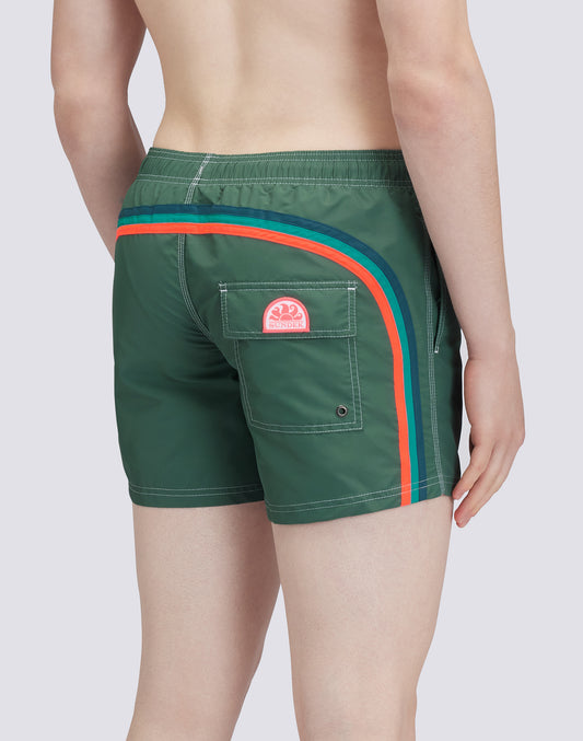 SHORT DE BAIN À TAILLE ÉLASTIQUE TAFFETA ICONIQUE