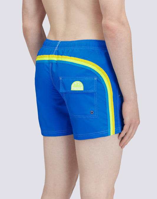 SHORT DE BAIN À TAILLE ÉLASTIQUE TAFFETA ICONIQUE