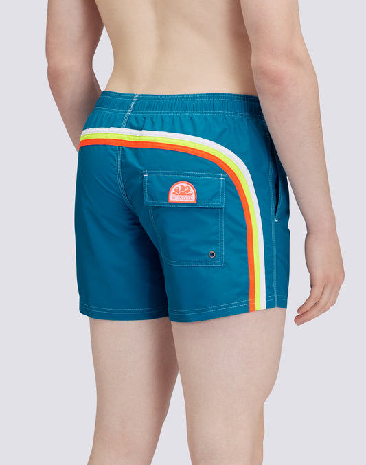 ICONIC TAFFETA SHORT SWIM SHORTS WITH AN ELASTICATED WAISTBAND