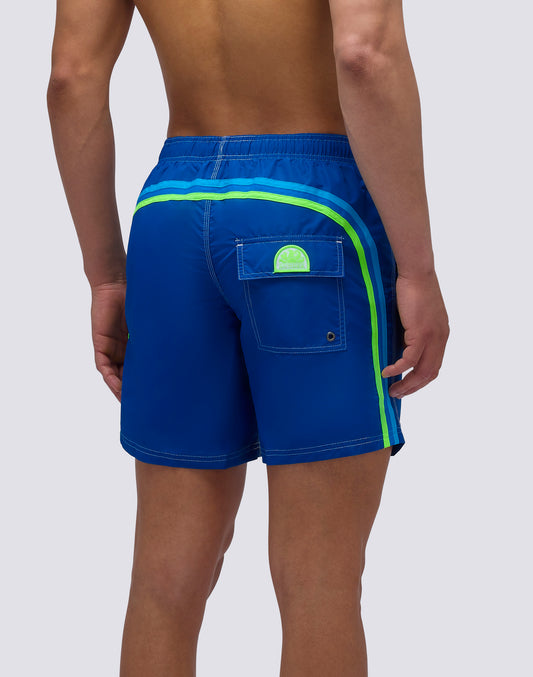 MAILLOT DE BAIN ICONIQUE EN TAFFETAS MI-LONGUEUR TAILLE ÉLASTIQUE