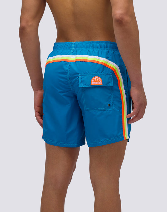 MAILLOT DE BAIN ICONIQUE EN TAFFETAS MI-LONGUEUR TAILLE ÉLASTIQUE