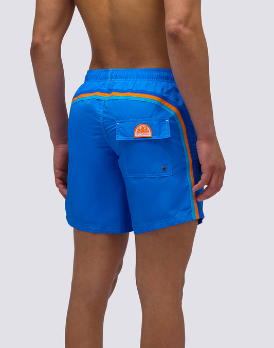 MAILLOT DE BAIN ICONIQUE EN TAFFETAS MI-LONGUEUR TAILLE ÉLASTIQUE
