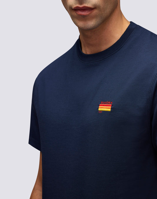 T-SHIRT WITH TRICOLOUR EMBROIDERY
