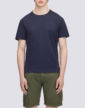T-SHIRT A TINTA UNITA CON RICAMO