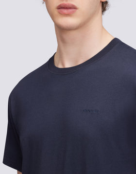 T-SHIRT A TINTA UNITA CON RICAMO