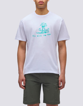 T-SHIRT STAMPA GO WITH THE FLOW