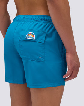 SHORT DE BAIN COURT À TAILLE ÉLASTIQUE EN POLYESTER RECYCLÉ REPREVE®