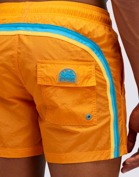 TRAJE DE BAÑO CORTO CINTURA ELÁSTICA ARRUGADA