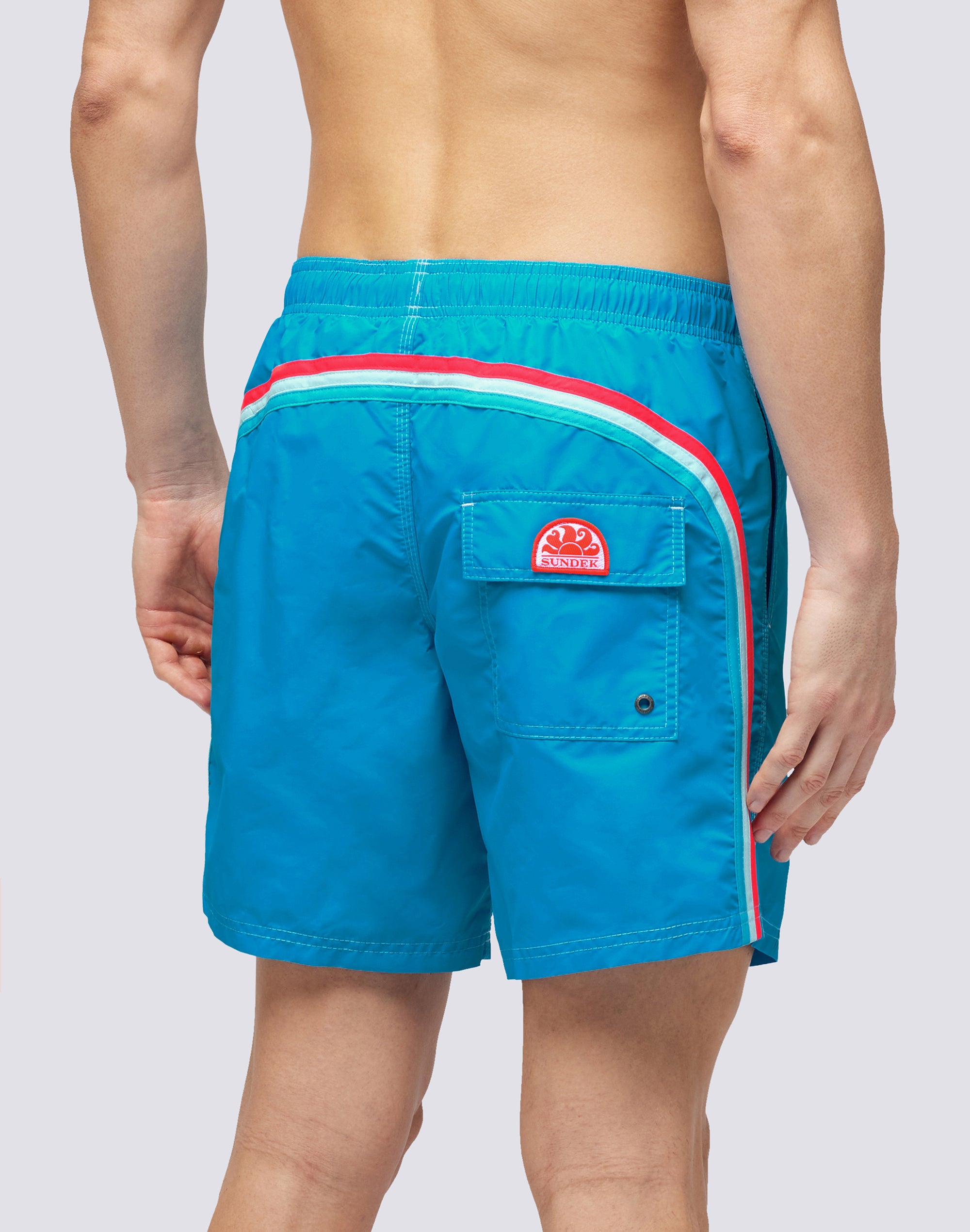 Shorts De Bain Sundek ICONIC TAFFETAS Taille 36 - Style Surf Vintage, Léger Et Respirant