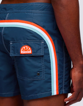 SHORT DE BAIN COURT TAILLE FIXE TAFFETA ICONIQUE