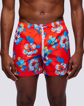 COSTUME DA BAGNO CORTO VITA ELASTICATA REPREVE® CON STAMPA HIBI PANSY