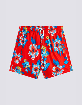 COSTUME DA BAGNO CORTO VITA ELASTICATA REPREVE® CON STAMPA HIBI PANSY